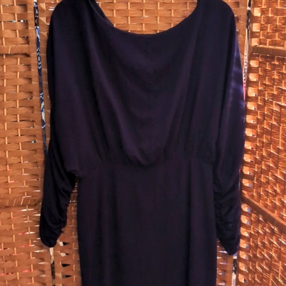 Alexia Admor Navy Blue Long Sleeve Maxi Dress NWT Size 8 - Picture 2 of 11